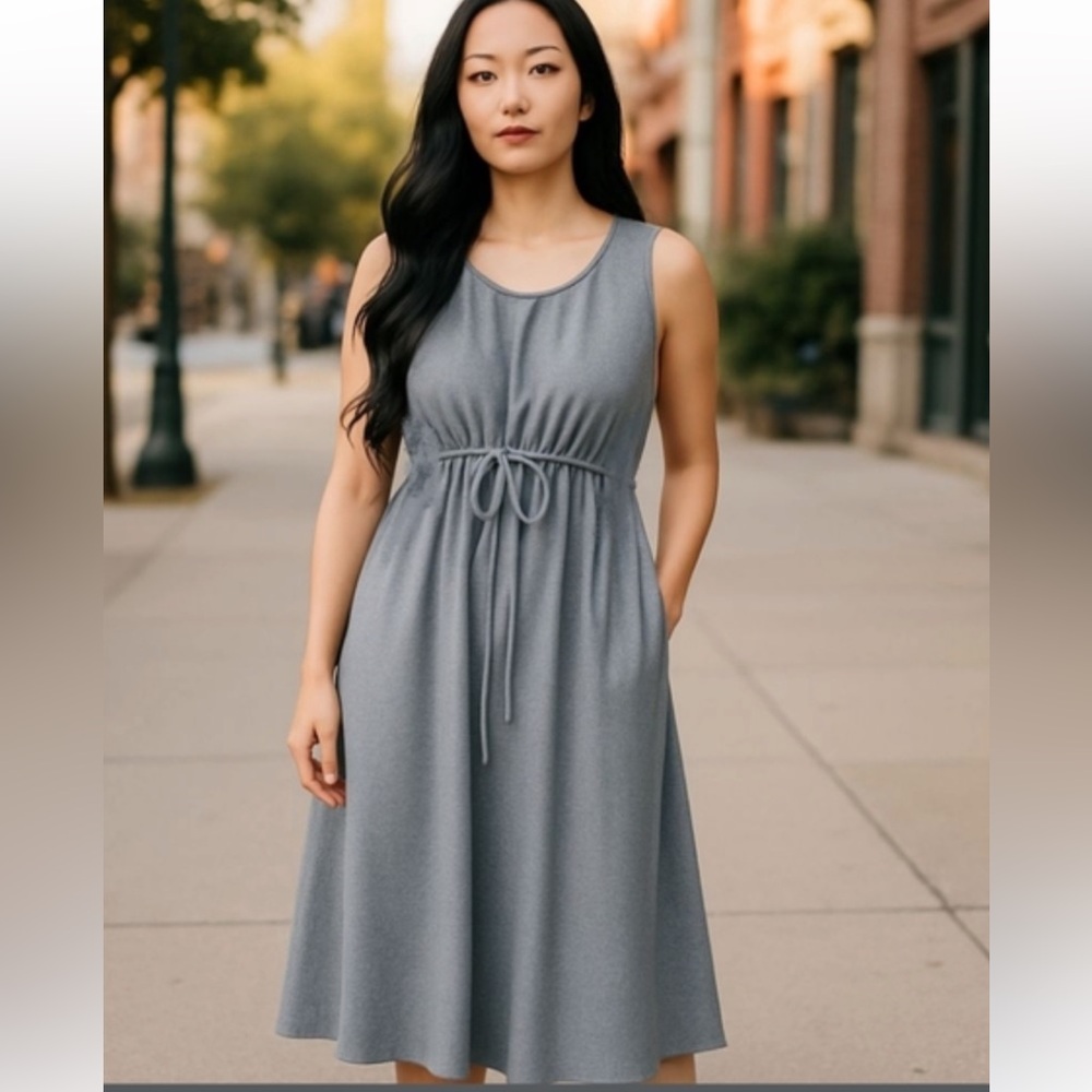 Athleta Echo gray maxi dress